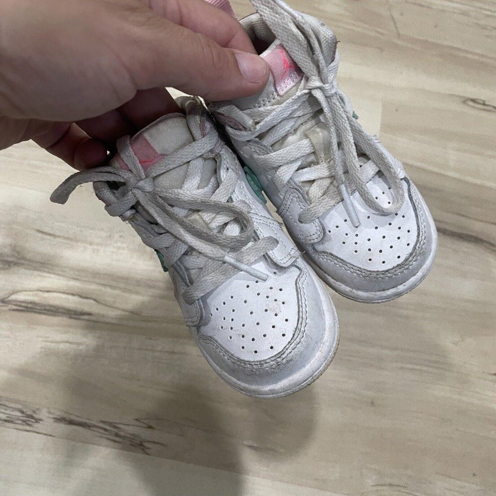 jordan 1 Mid SE ice cream (TD) size 6c used Drip Sneakers‎ Shoes High top DD1668 - Picture 2 of 8